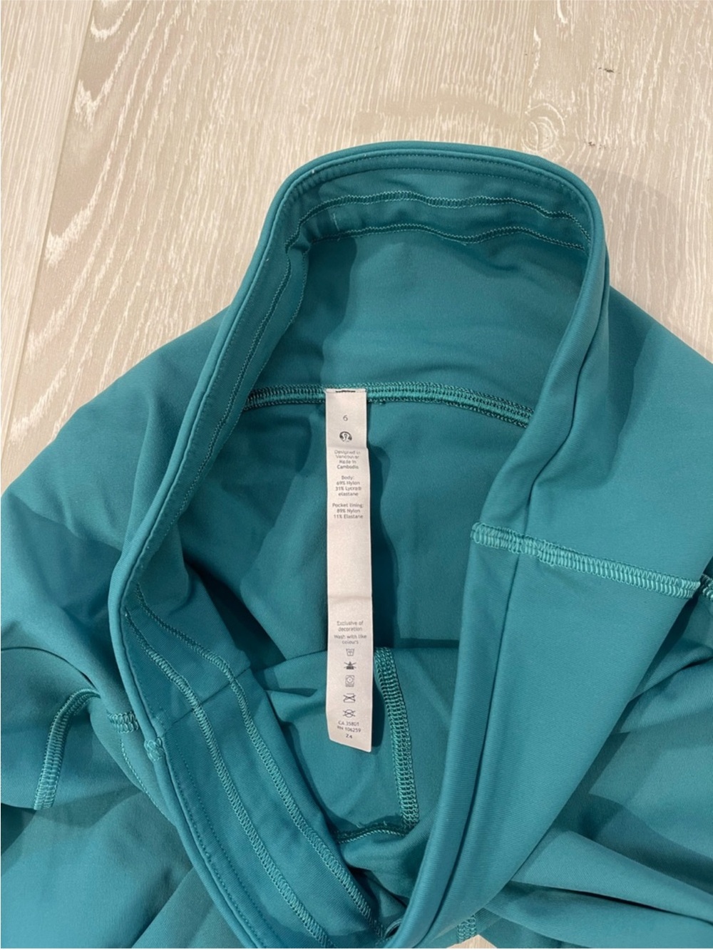 Lululemon Swift Speed High-Rise Crop 23" Teal Lagoon Green size 6 - Picture 12 of 16